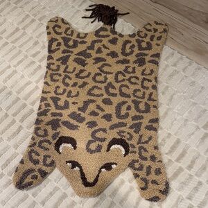 Crane Baby Leopard Print Rug - Brown and Tan